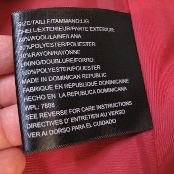 MICHAEL KORS Red Wool Blend Pea Coat - Picture 8 of 10